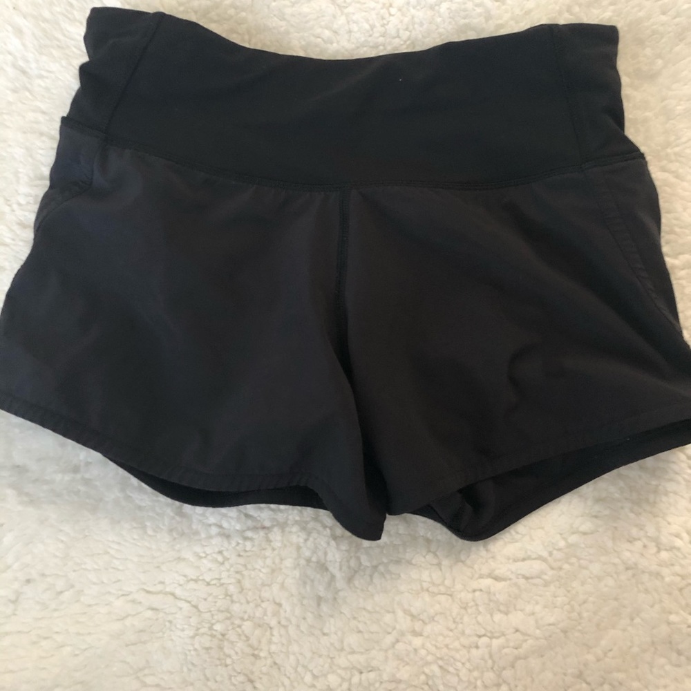 LULU LEMON black athletic shorts